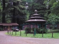 Gazebo and cabins at the Emerald Forest of Trinidad