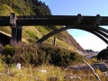 View of US-101 bridge from beach access trail