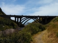 View of US-101 bridge from beach access trail