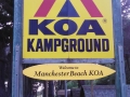 Entrance sign at the Manchester Beach / Mendocino Coast KOA