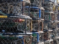 Crab traps on pier at Port Orford