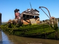 Waterlogged hulk of the Mary D Hume at Gold Beach, OR