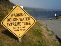 Trinidad Bay Warning Sign