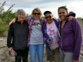 Kim with cousin, Muriel, Muriel's aunt, and another friend at Tanana River - Fairbanks, Alaska