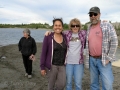 Jerry, Kim & cousin, Muriel at Tanana River - Fairbanks, Alaska