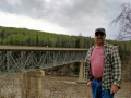 Jerry at the Pine River Bridge - Highway BC-97 - British Columbia