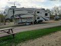 Our rig at the Mile "0" Campsite RV Park, Dawson Creek, British Columbia