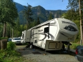 Our rig at Hope Valley RV Park, Hope, British Columbia