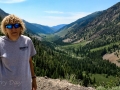 Kim at Overlook in the Sawtooths