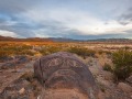 The Face at Sunset - Three Rivers Petroglyph Site