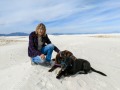 Kim & pups - White Sands National Monument