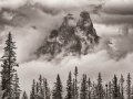 Banff NP - Tower Mountain in Black & White