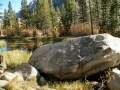 Stream & boulder below Lake Sabrina