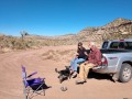 Friends, Joyce & Paul Martini, and pups at Three Kiva Pueblo - Montezuma Creek Canyon - Utah