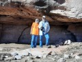 Kim & Jery at rock art panel - Montezuma Creek Canyon - Utah