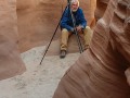 Photographer & friend, Paul Martini,  at Slot Canyon - Bluff, Utah