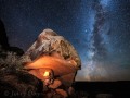 Milky Way Rising at Three Hands Granary - Comb Ridge - Utah