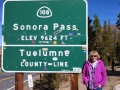 Kim at the Sonora Pass summit