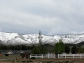 View from campground of fresh snow