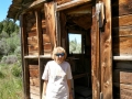 Kim at abandoned cabin in Nine Mile Canyon