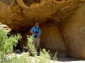 Jerry at rock art panel in Nine Mile Canyon