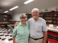 former school teacher, Lorena B., & her husband, Ross, at historic Rexall Drug - Allerton, Iowa