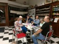 Marta, Ross, Craig, Shirley, Lorena, & Jerry at historic Rexall Drug - Allerton, Iowa