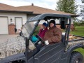 Shirley & Kim wheeling around the farm - New Virginia, Iowa