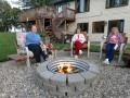 Shirley, Mom, & Kim relaxing around the fire pit - New Virginia, Iowa