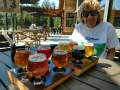 Folding Mountain Brewing - Kim sampling the Brews