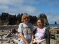 Mom & Kim at La Push harbor entrance