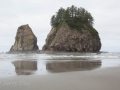 Dramatic sea stack rocks at Second Beach at La Push