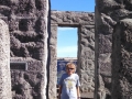 Kim at Maryhill Stonehenge WWI Memorial