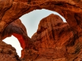 Sunset at Double Arch, Arches National Park