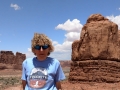 Kim at the Courthouse in Arches National Park