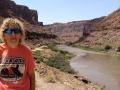 Kim at Colorado River, near Moab