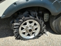 Blowout on trailer tire just past Monticello on the way to Moab