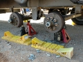 Changing out the trailer tires in Moab