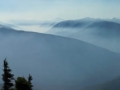 Smoke from forest fires at Hurricane Ridge, Olympic NP