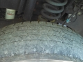 Badly worn front tire on our F350