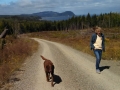 Kim & Jasmine hiking near Clallam Bay