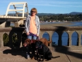 Kim, Jasmine & Pepper at Alsea Bay Bridge