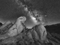 Milky Way Rise Over Rock Formation - Alabama Hills, California