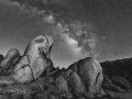 Milky Way Rise Over Rock Formation - Alabama Hills, California