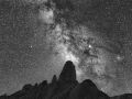 Milky Way Rise Over Tall Rocks - Alabama Hills, California
