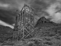 Moonlit Mine Frame on Cerro Gordo Road