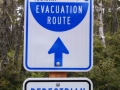 Tsunami Evacuation Route Sign at Bullards Beach State Park