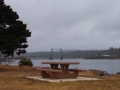 Picnic table along Coquille River at Bullards Beach State Park