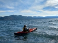 Cottonwood RV Park - Jerry Kayaking on Kluane Lake