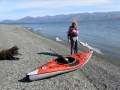 Cottonwood RV Park - Kim Kayaking on Kluane Lake